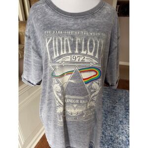 Pink Floyd Dark Side of the Moon Tour 1972 Carnegie Hall Graphic Tee XL Grey